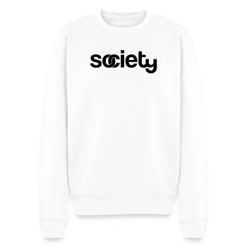 society - Männer Premium Bio Pullover - Weiß - Vorne - Thijin (182cm)