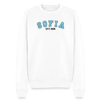 Sofia gegründet 2006 - Männer Premium Bio Pullover - Weiß - Vorne - Thijin (182cm)
