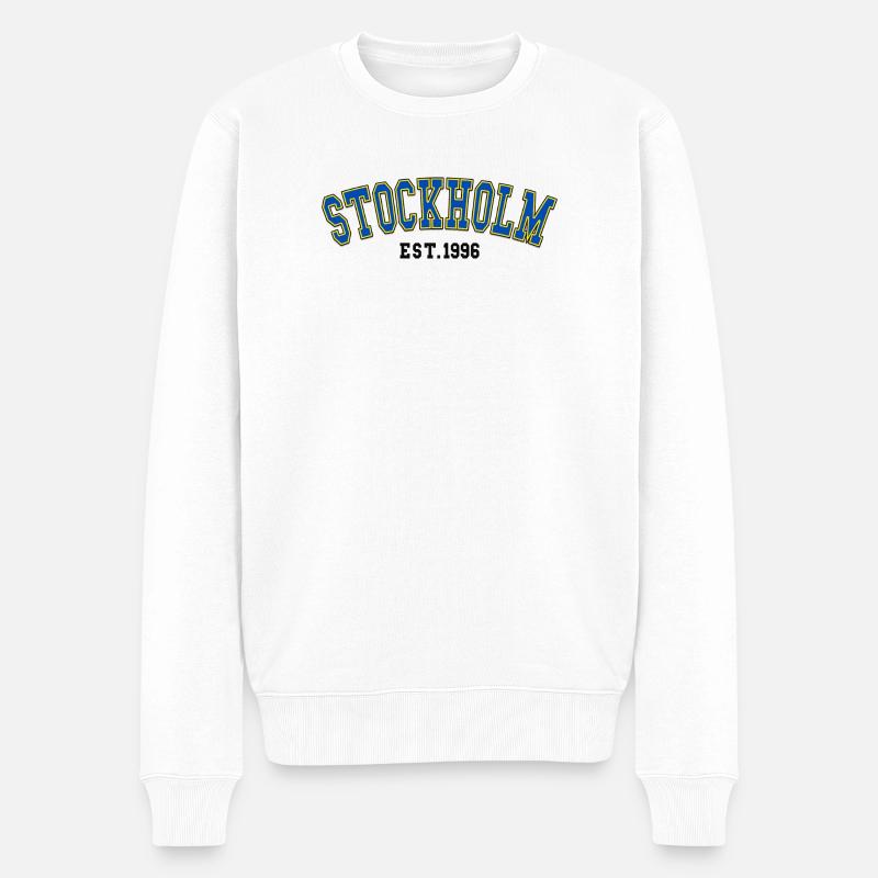 Stockholm gegründet 1996 - Männer Premium Bio Pullover - Weiß