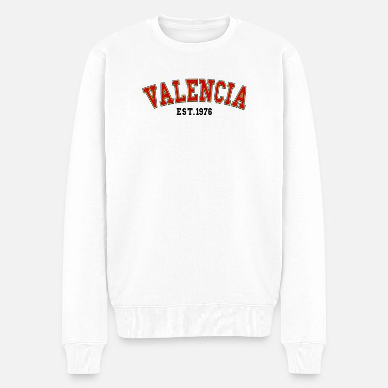 Valencia gegründet 1976 - Männer Premium Bio Pullover - Weiß