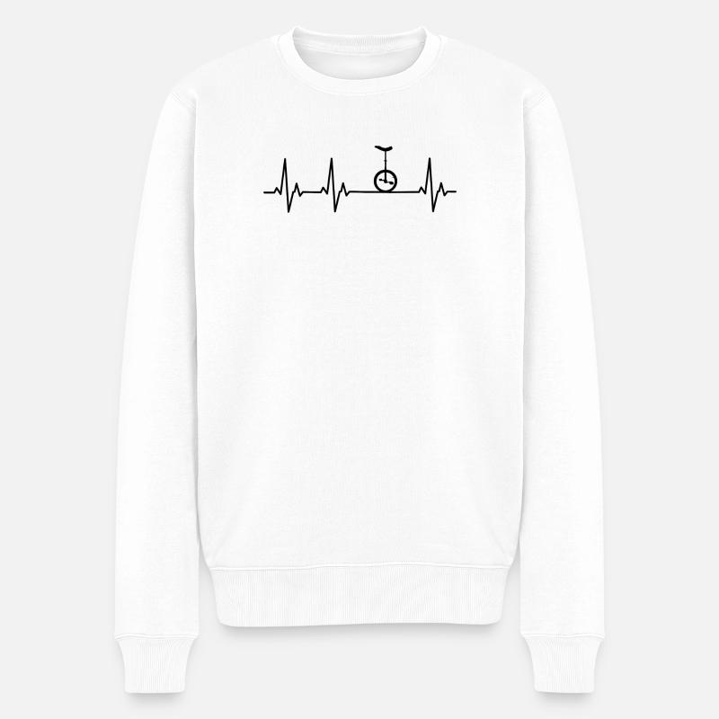 Einrad | Unicycling Freestyle - Männer Premium Bio Pullover - Weiß