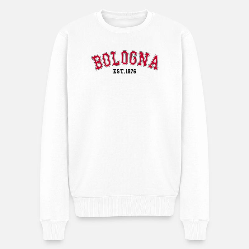 Bologna gegründet 1976 - Männer Premium Bio Pullover - Weiß