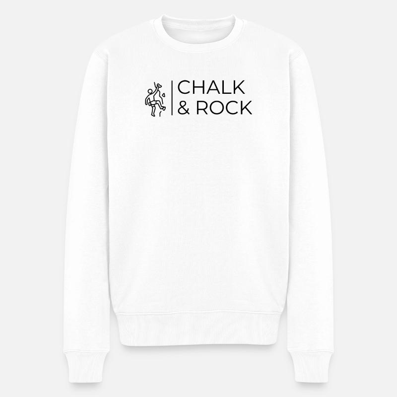 Chalk & Rock - Design de T-shirt Boulder - Pull Premium bio Homme - blanc