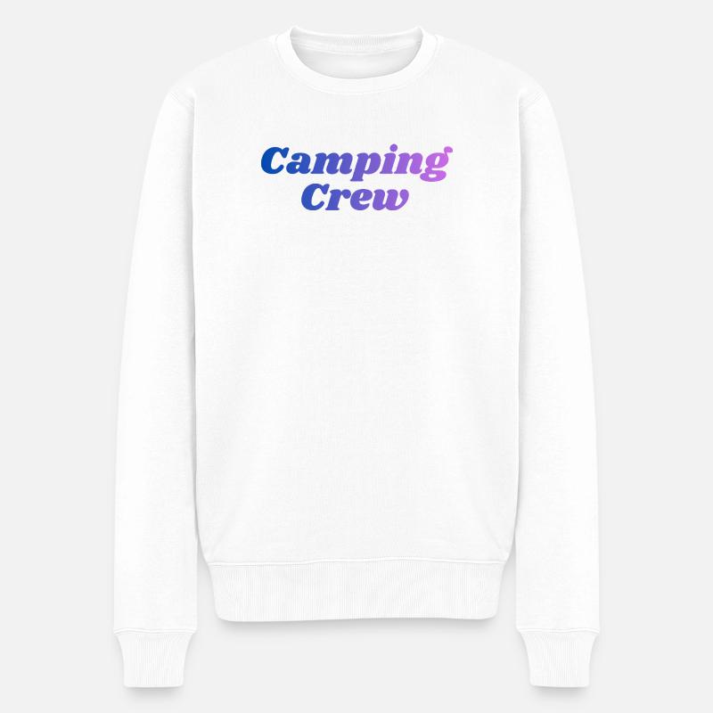 Camping Crew - Männer Premium Bio Pullover - Weiß