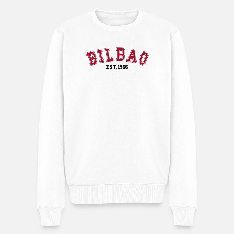 Bilbao gegründet 1966 - Männer Premium Bio Pullover - Weiß