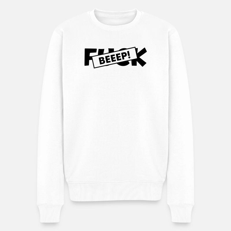Bip de censure : Son de merde - Pull Premium bio Homme - blanc