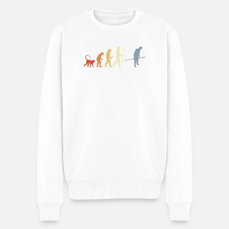 Baker Evolution Retro Look - Men's Premium Organic Jumper - white