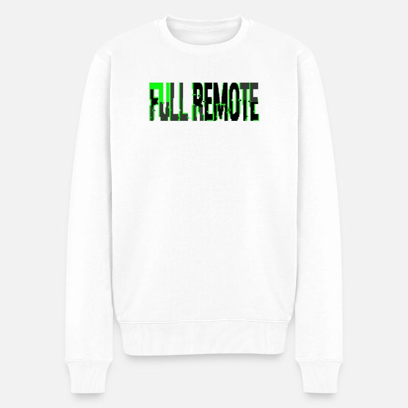 Telearbeit Total Style Glitch Informatique - Männer Premium Bio Pullover - Weiß