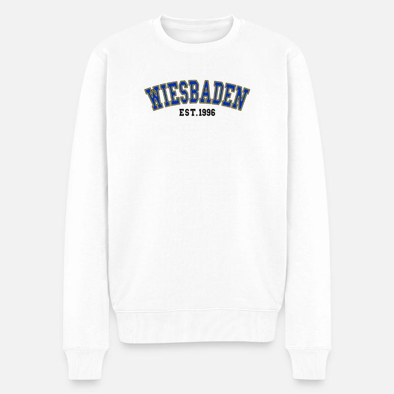 Wiesbaden gegründet 1996 - Männer Premium Bio Pullover - Weiß