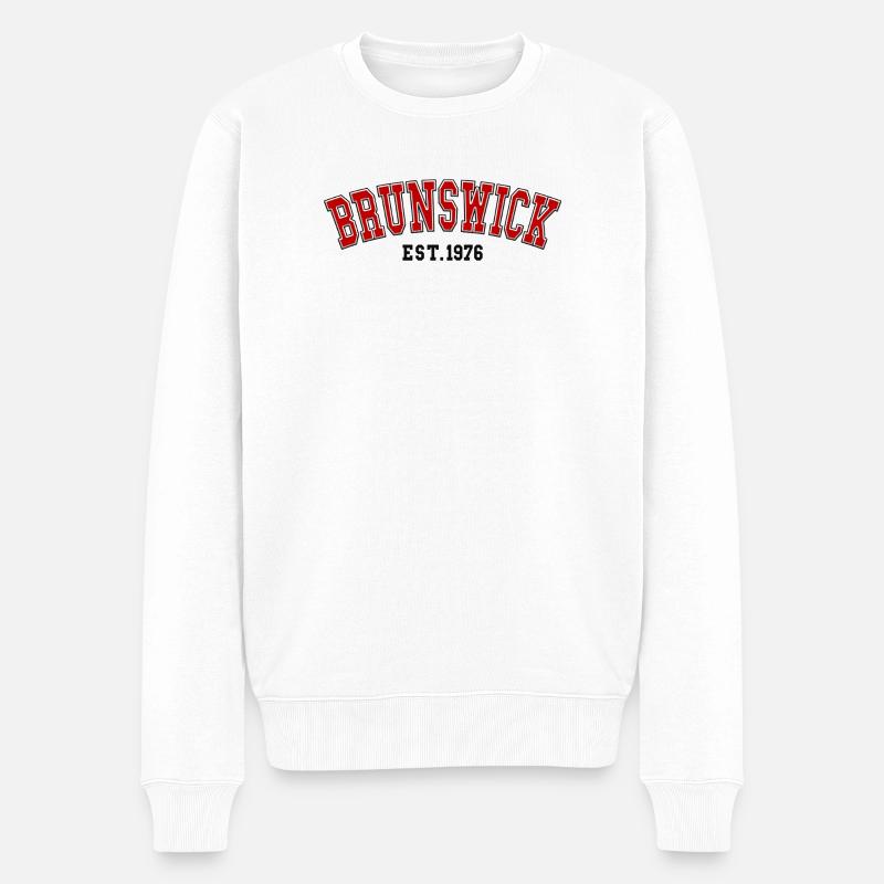 Braunschweig, gegründet 1976 - Männer Premium Bio Pullover - Weiß