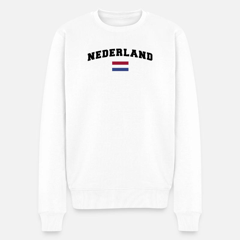 Holland Shirt - Männer Premium Bio Pullover - Weiß