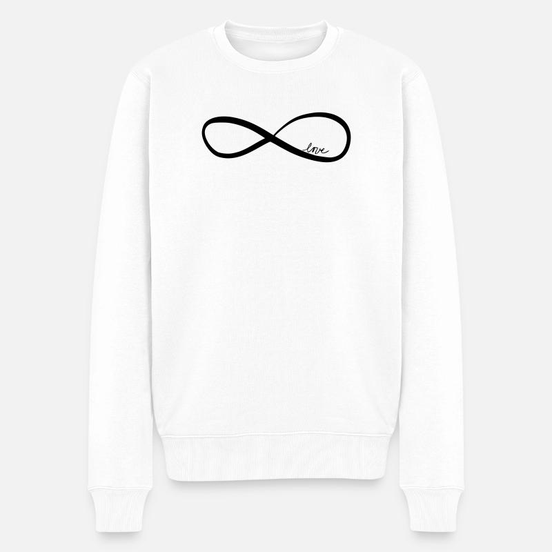 love forever - Männer Premium Bio Pullover - Weiß
