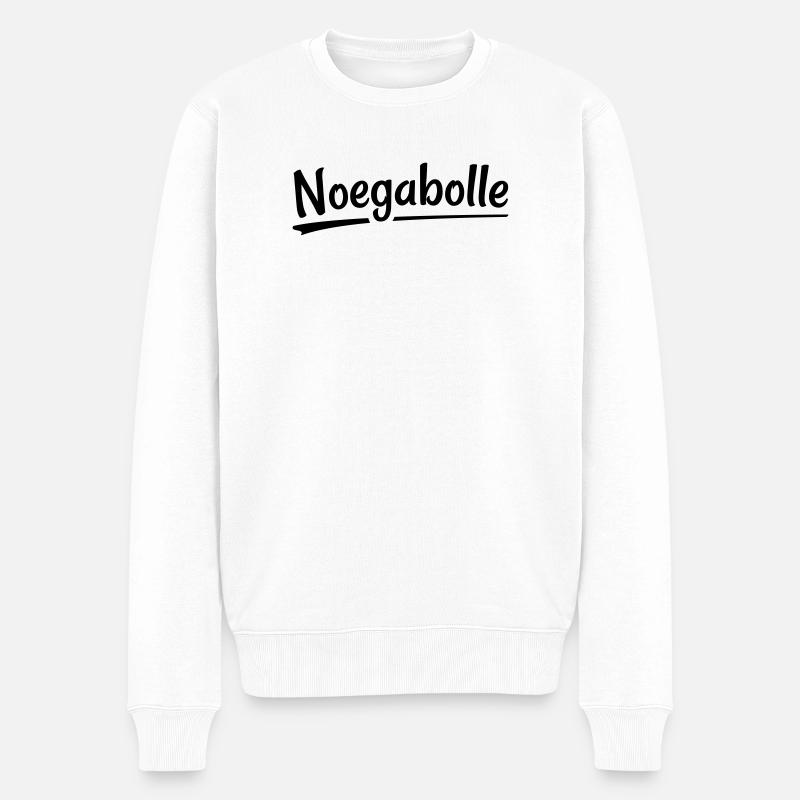 Noegabolle - Antwerpener Dialekt - Männer Premium Bio Pullover - Weiß