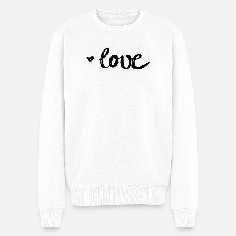 Amour - Pull Premium bio Homme - blanc