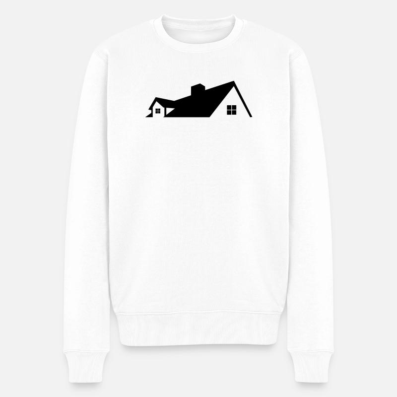 Logo maison logo simple - Pull Premium bio Homme - blanc