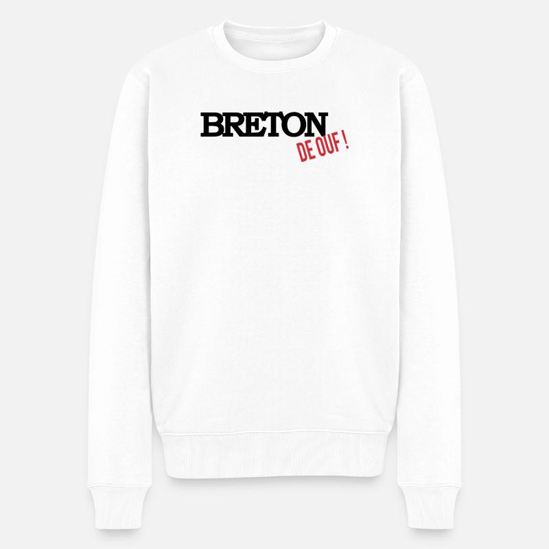 Breton de ouf - Pull Premium bio Homme - blanc