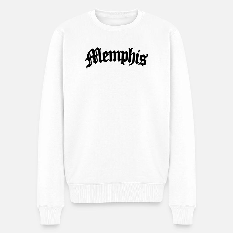 memphis - Männer Premium Bio Pullover - Weiß