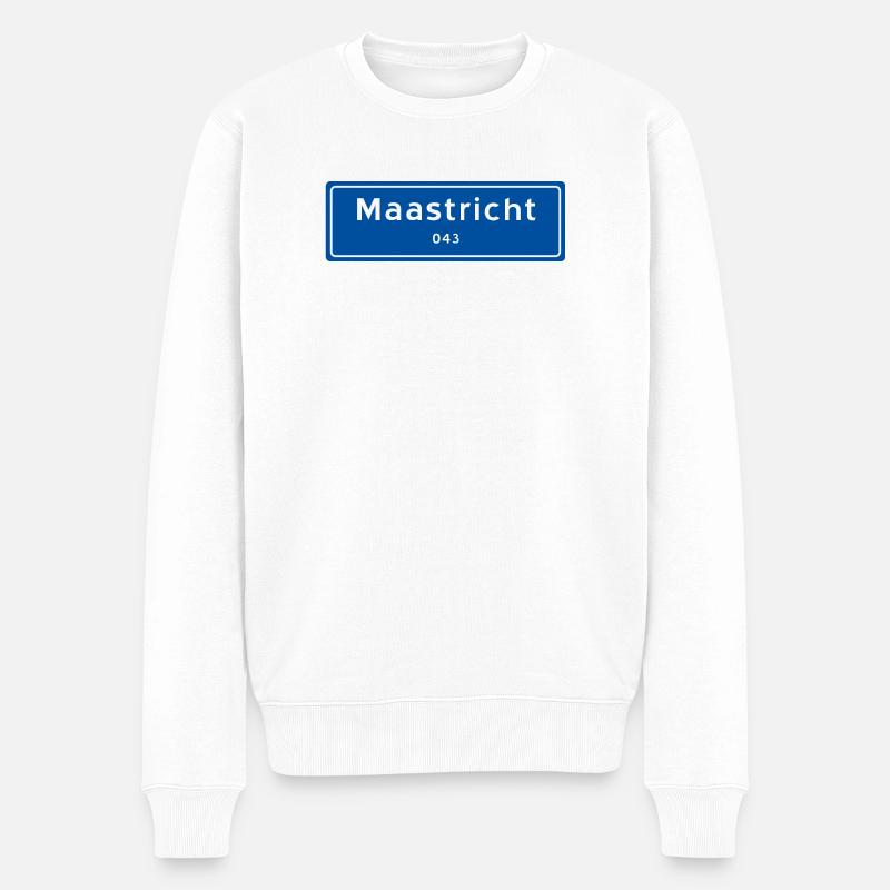 Maastricht 043 panneau toponymique - Pull Premium bio Homme - blanc