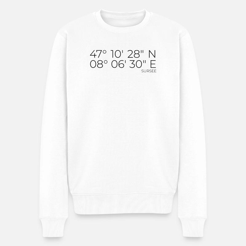 coordonnées Sursee, Suisse - Pull Premium bio Homme - blanc