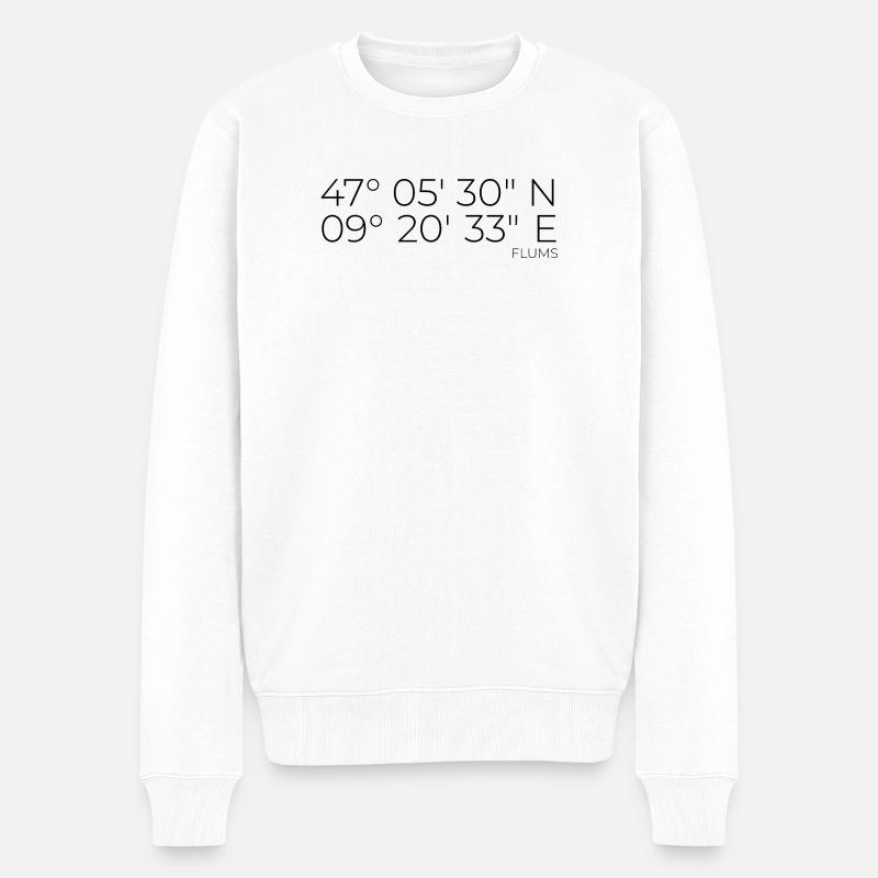 coordonnées Flums Suisse - Pull Premium bio Homme - blanc