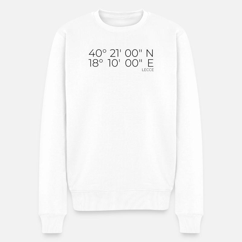 Coordonnées : Lecce, Pouilles, Italie - Pull Premium bio Homme - blanc