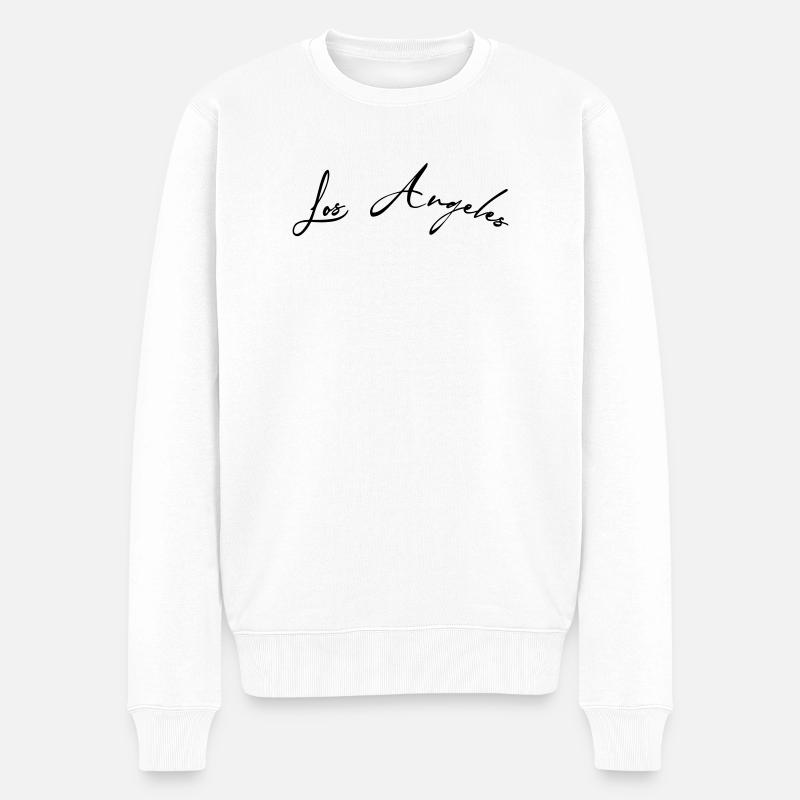 los angeles la - Männer Premium Bio Pullover - Weiß