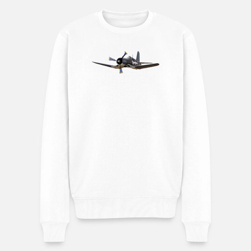 F4U Corsair - Pull Premium bio Homme - blanc