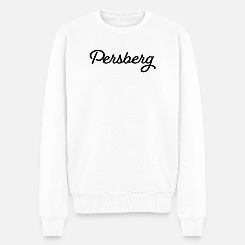 Persberg schwarz - Männer Premium Bio Pullover - Weiß