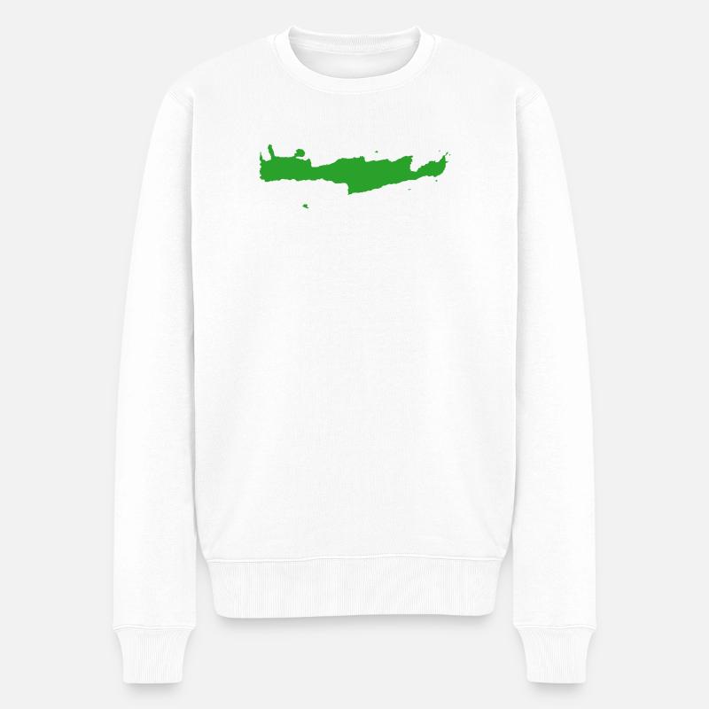 Kriti vert - Pull Premium bio Homme - blanc