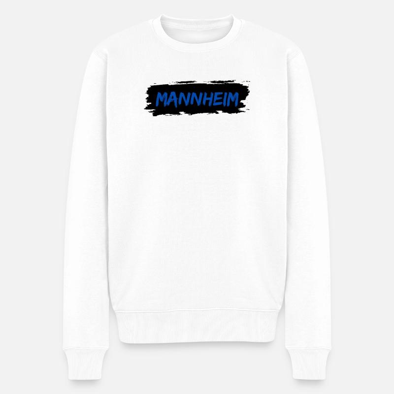 Mannheim - Männer Premium Bio Pullover - Weiß