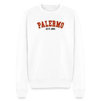 Palerme Est.1965 - Pull Premium bio Homme - blanc - Devant - Thijin (182cm)