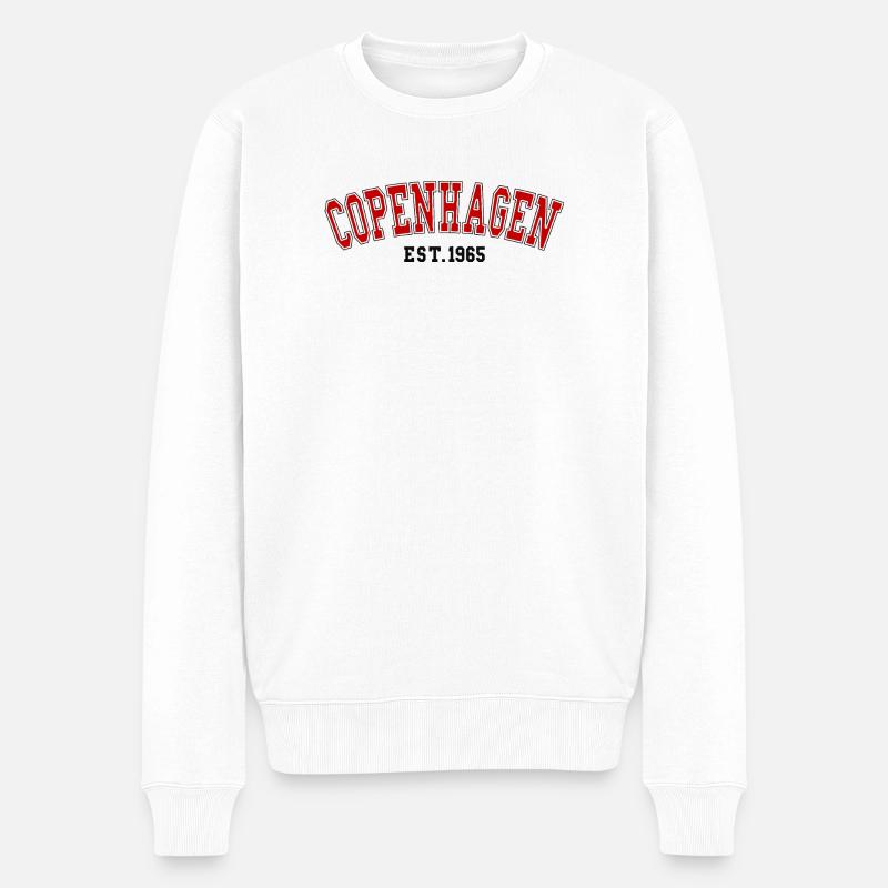 Copenhague Est 1965 - Pull Premium bio Homme - blanc