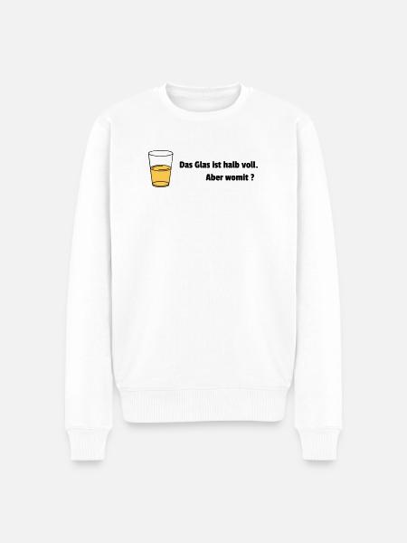 Glass half full Realist - Men's Premium Organic Jumper - white