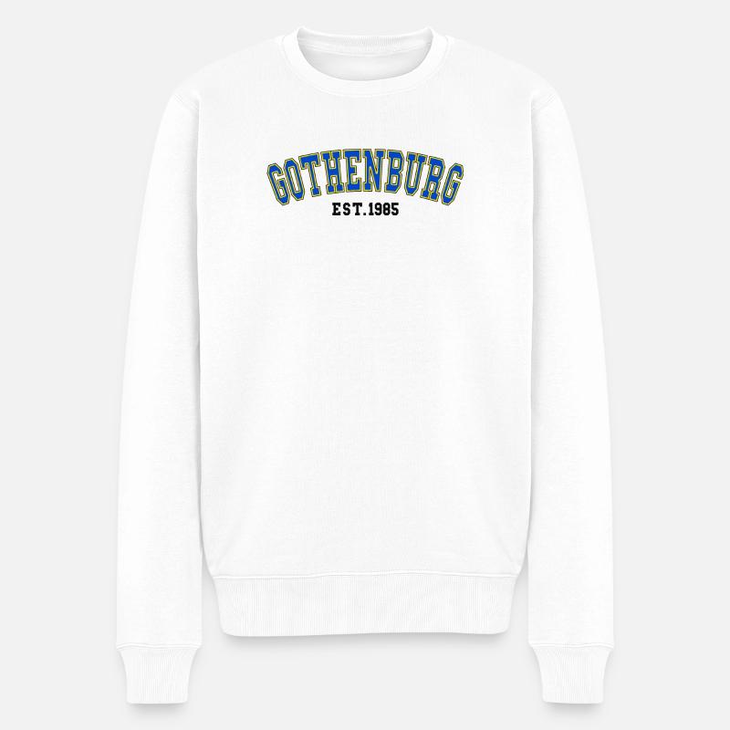 Göteborg Est. 1985 - Männer Premium Bio Pullover - Weiß