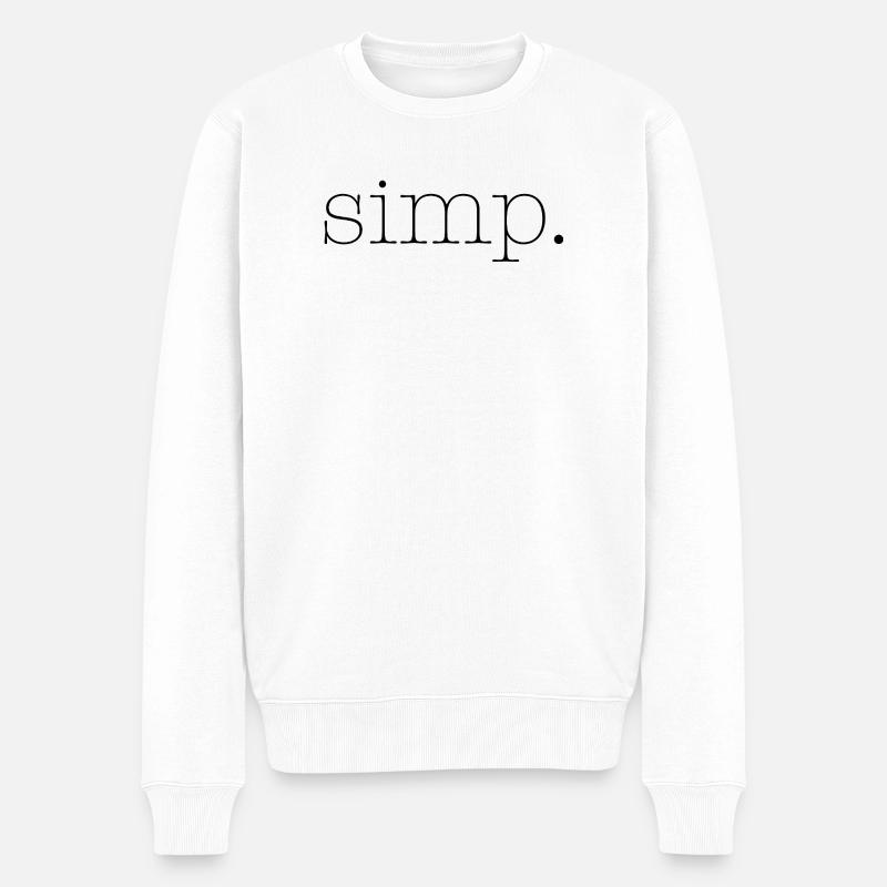 Simps - Männer Premium Bio Pullover - Weiß