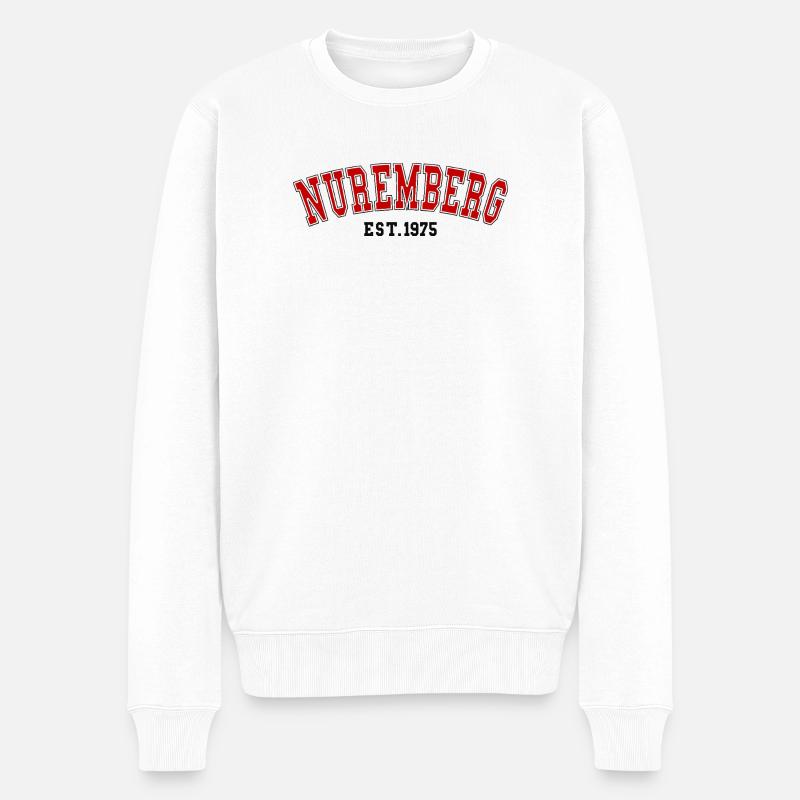 Nürnberg Est. 1975 - Männer Premium Bio Pullover - Weiß