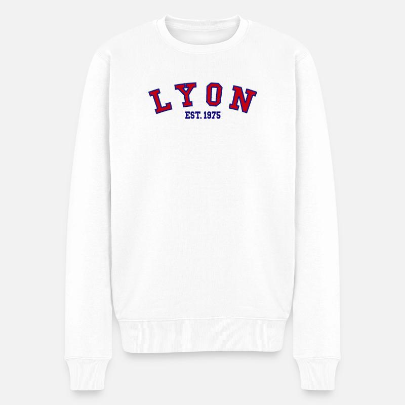 Lyon Est. 1975 - Männer Premium Bio Pullover - Weiß