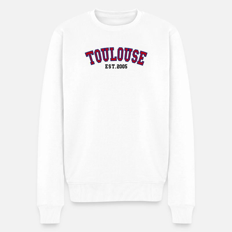 Toulouse Est. 2005 - Männer Premium Bio Pullover - Weiß