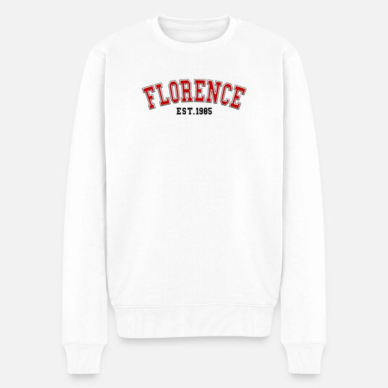 Florenz Est. 1985 - Männer Premium Bio Pullover - Weiß