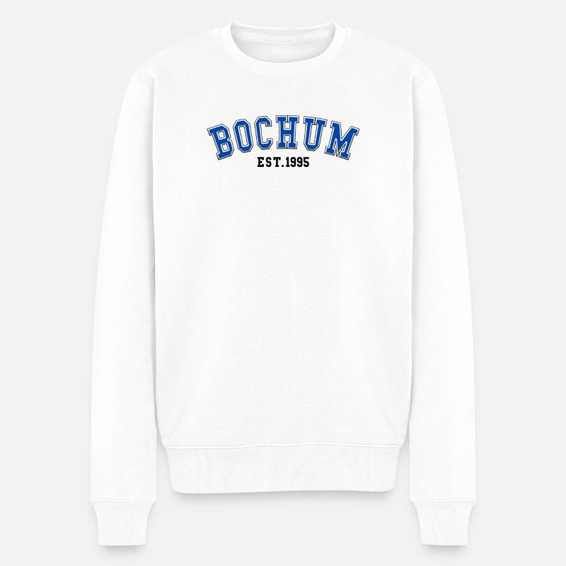 Bochum Est. 1995 - Männer Premium Bio Pullover - Weiß