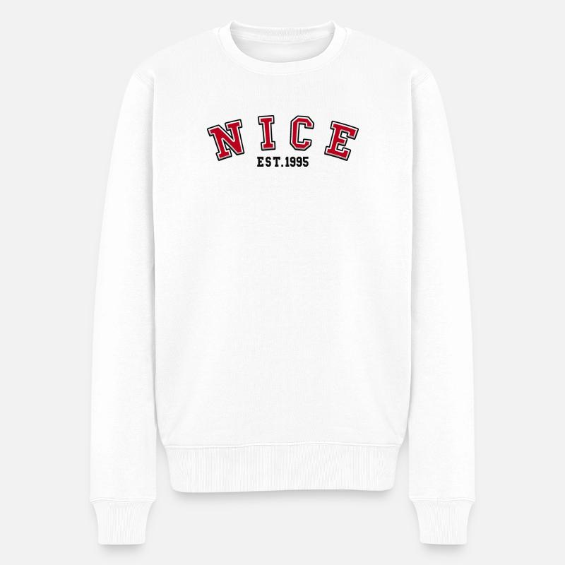 Nice, gegründet 1995 - Männer Premium Bio Pullover - Weiß