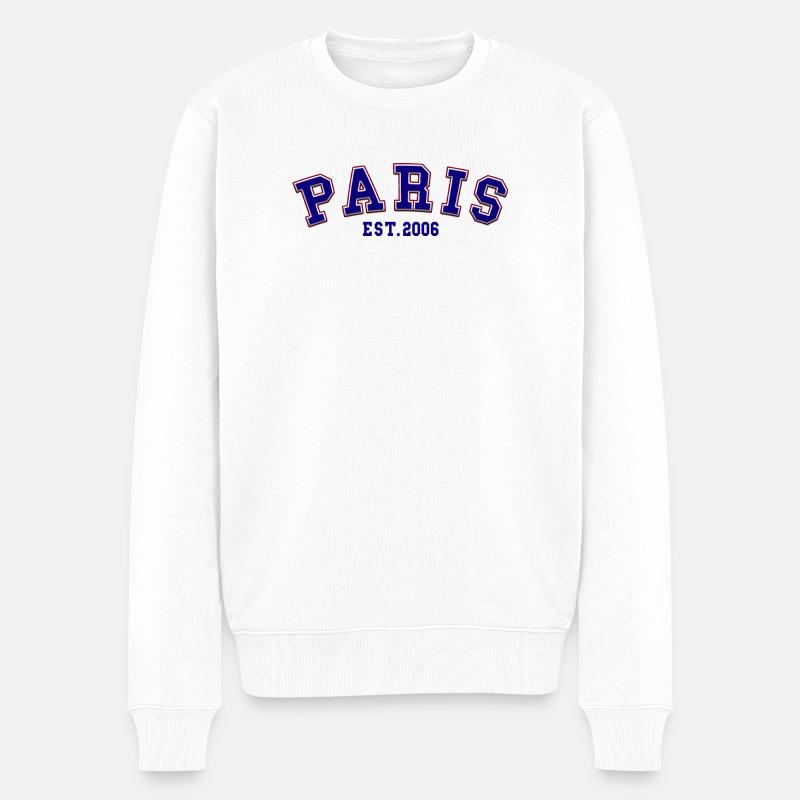 Paris Est. 2006 - Pull Premium bio Homme - blanc