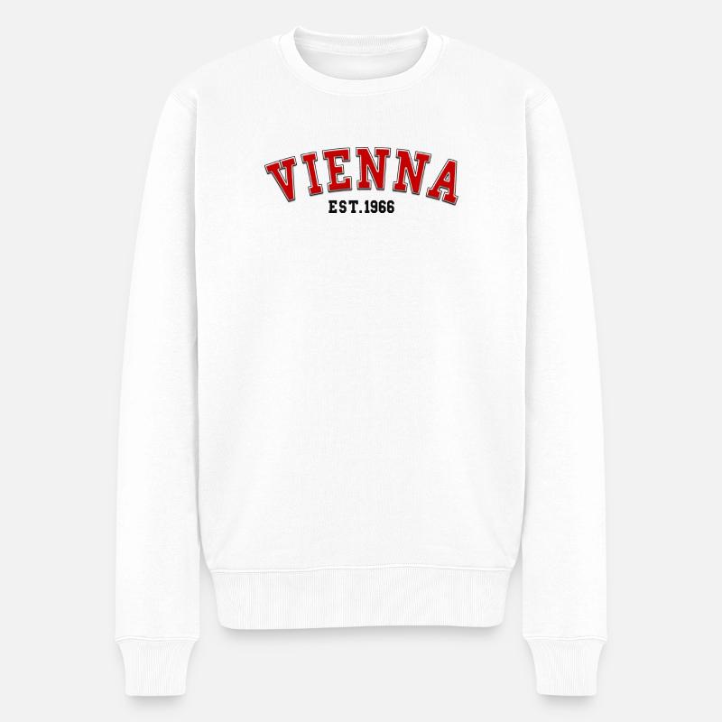 Wien gegründet 1966 - Männer Premium Bio Pullover - Weiß