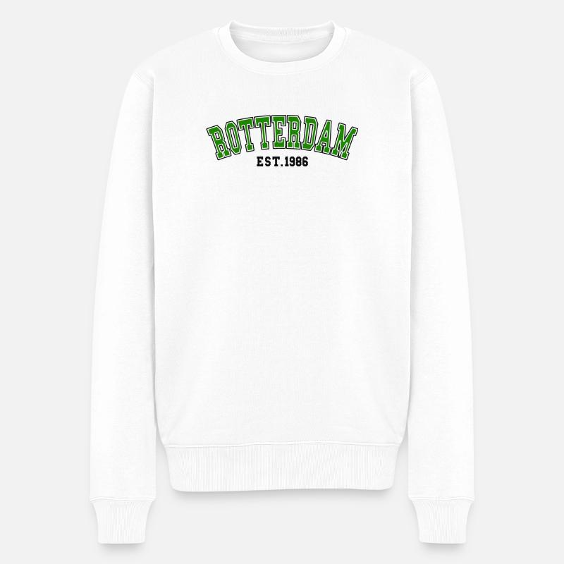 Rotterdam gegründet 1986 - Männer Premium Bio Pullover - Weiß
