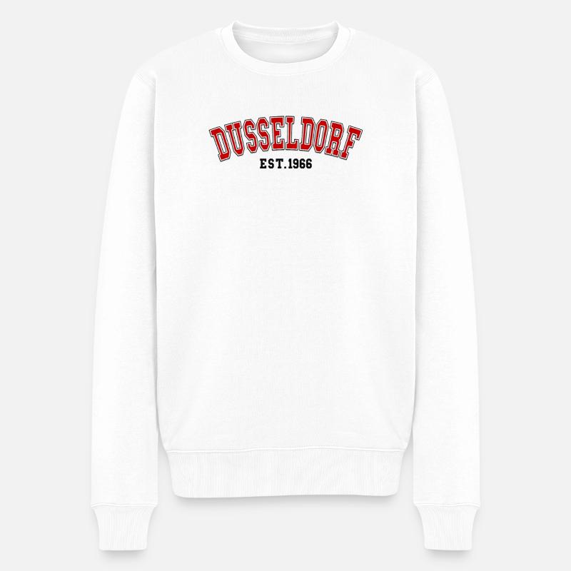 Düsseldorf gegründet 1966 - Männer Premium Bio Pullover - Weiß