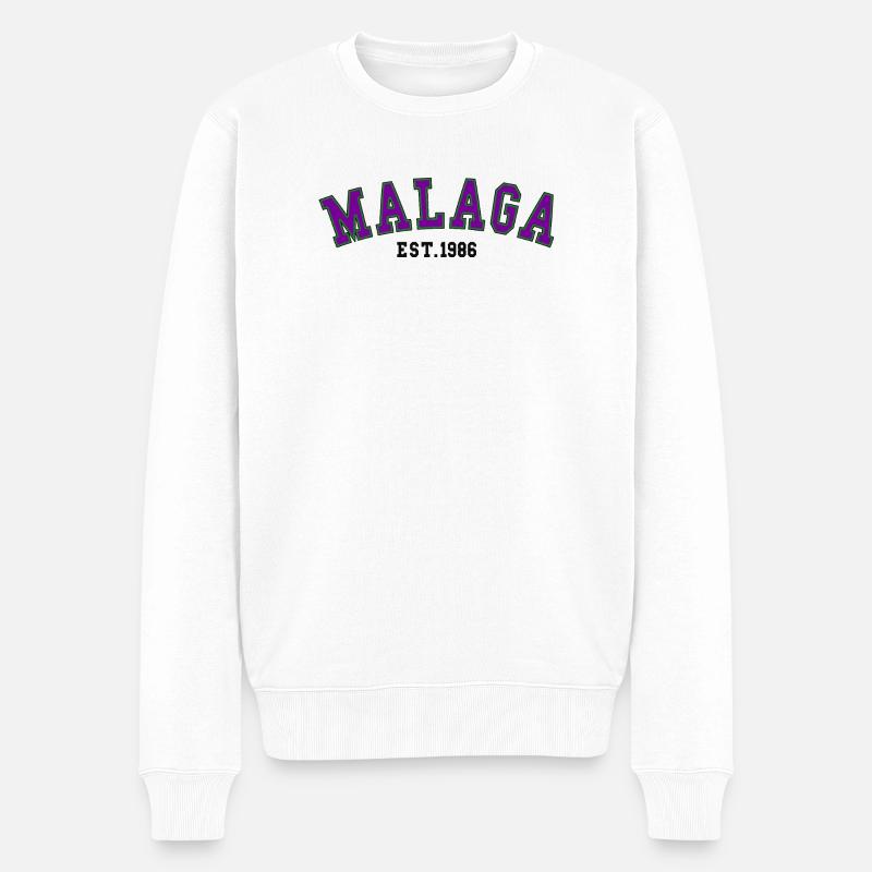 Malaga gegründet 1986 - Männer Premium Bio Pullover - Weiß