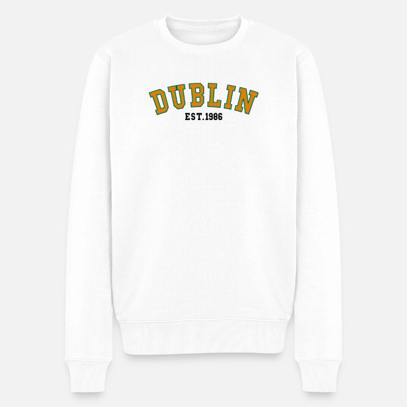 Dublin gegründet 1986 - Männer Premium Bio Pullover - Weiß