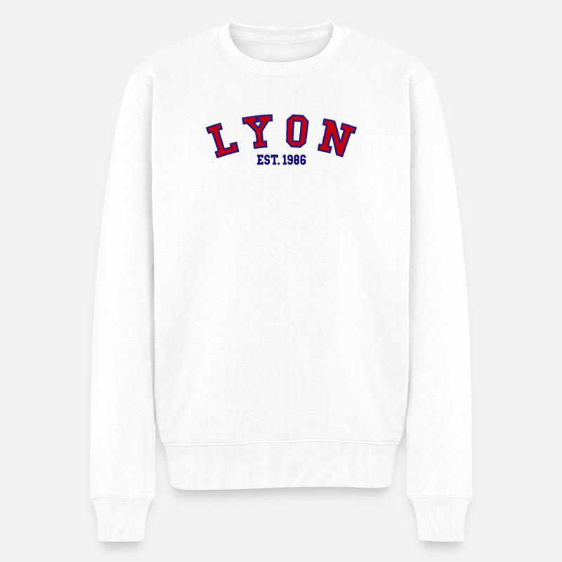 Lyon gegründet 1986 - Männer Premium Bio Pullover - Weiß