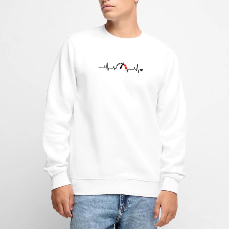 Red Segment Bow Logo Pattern Men's Premium Organic Jumper