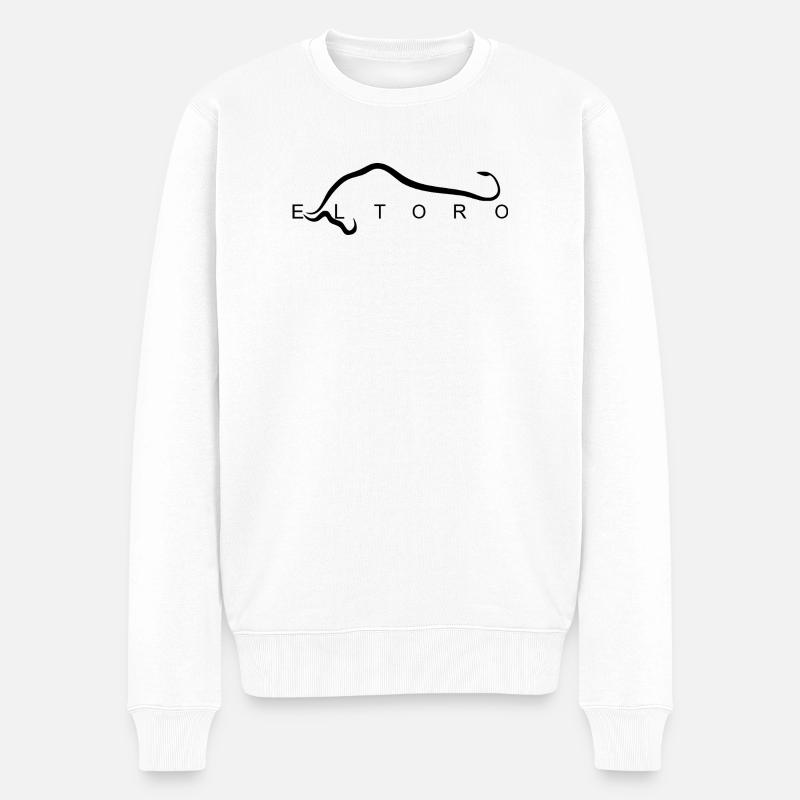 El Toro - Männer Premium Bio Pullover - Weiß